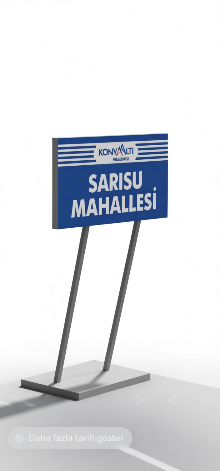 Sarısu Mahallesi Street Sign free 3D printable STL
