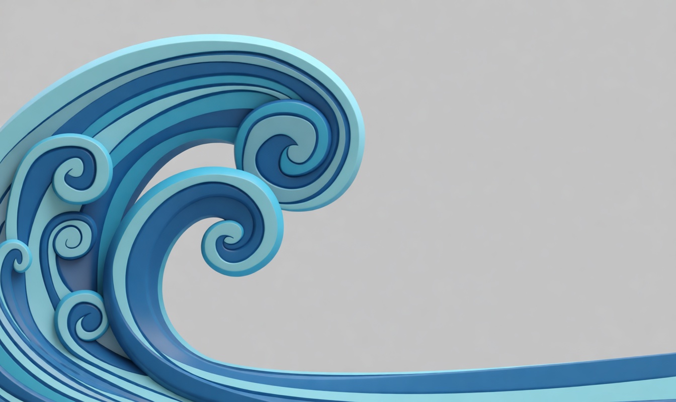Stylized Wave Sculpture free 3D printable STL