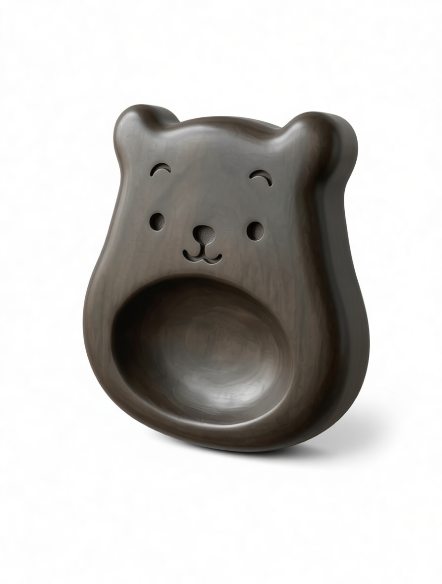 Bear Face Bowl free 3D printable STL