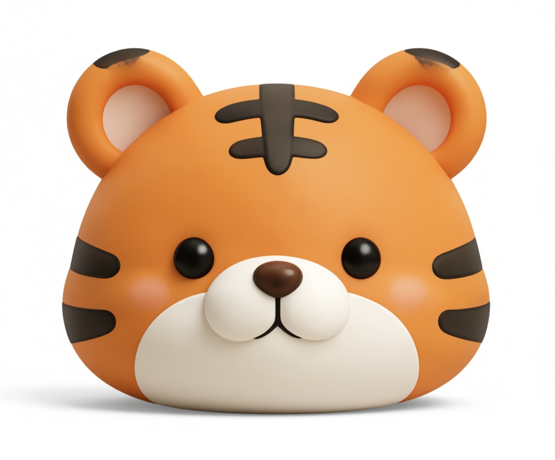 Cartoon Tiger Head Figurine free 3D printable STL