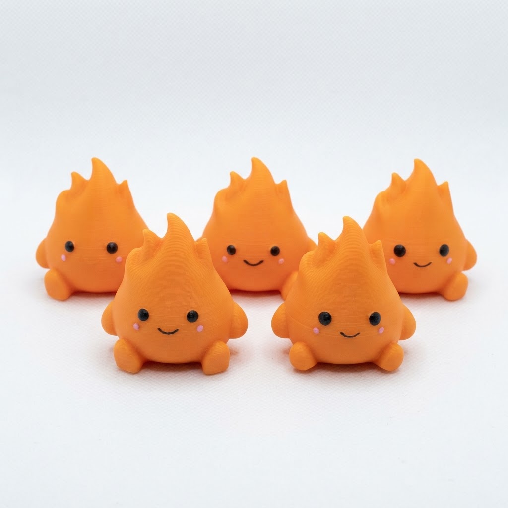 Cute Flame Sprite Figurine free 3D printable STL