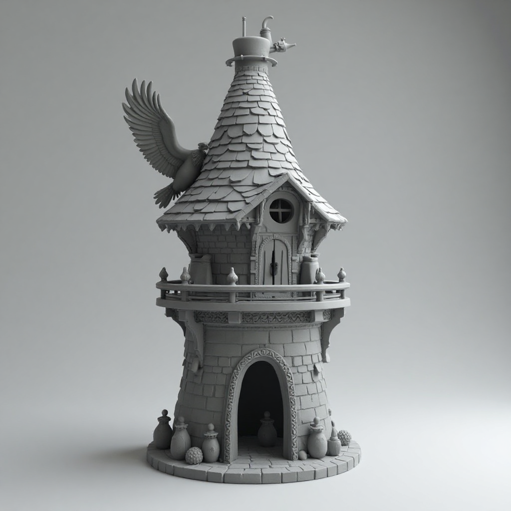 Fantasy Tower Figurine free 3D printable STL