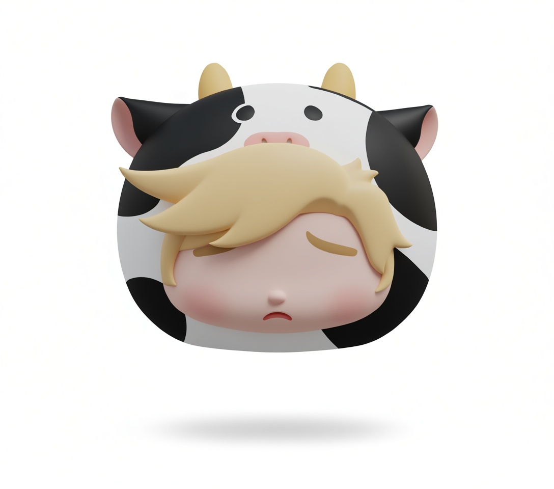 Cow Boy Head Figurine free 3D printable STL