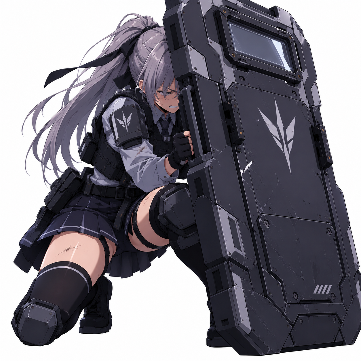 Anime Tactical Shield Figurine free 3D printable STL