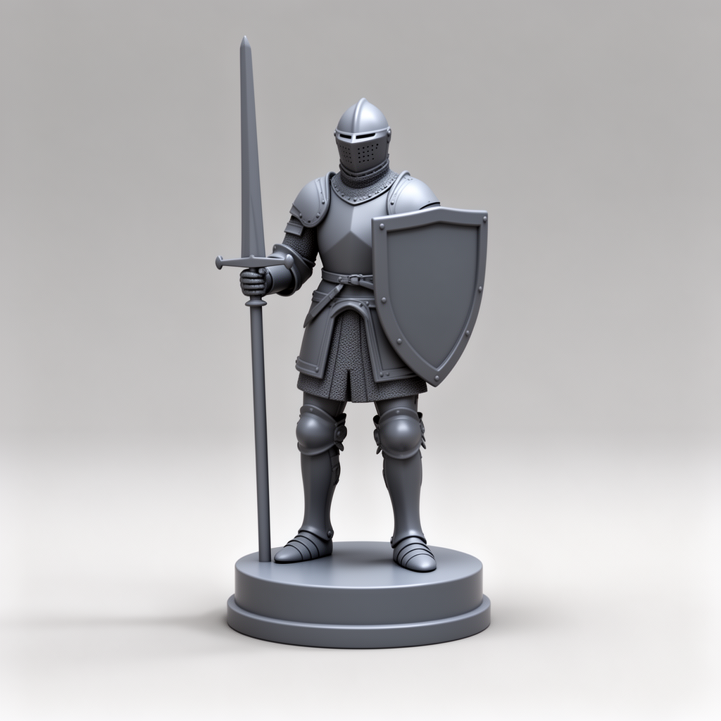 Medieval Knight Figurine free 3D printable STL