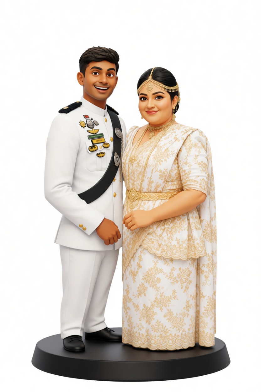 Indian Wedding Couple Figurine free 3D printable STL