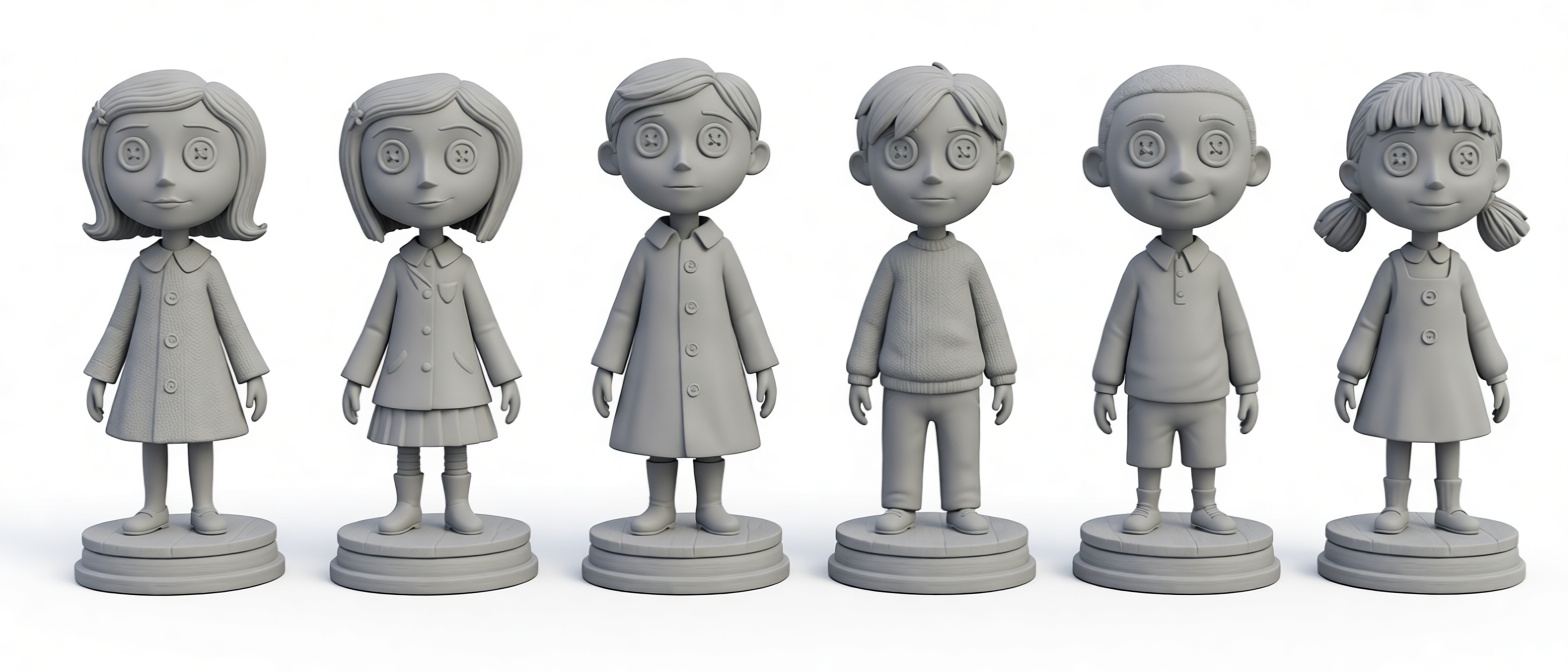 Coraline Characters Figurines free 3D printable STL