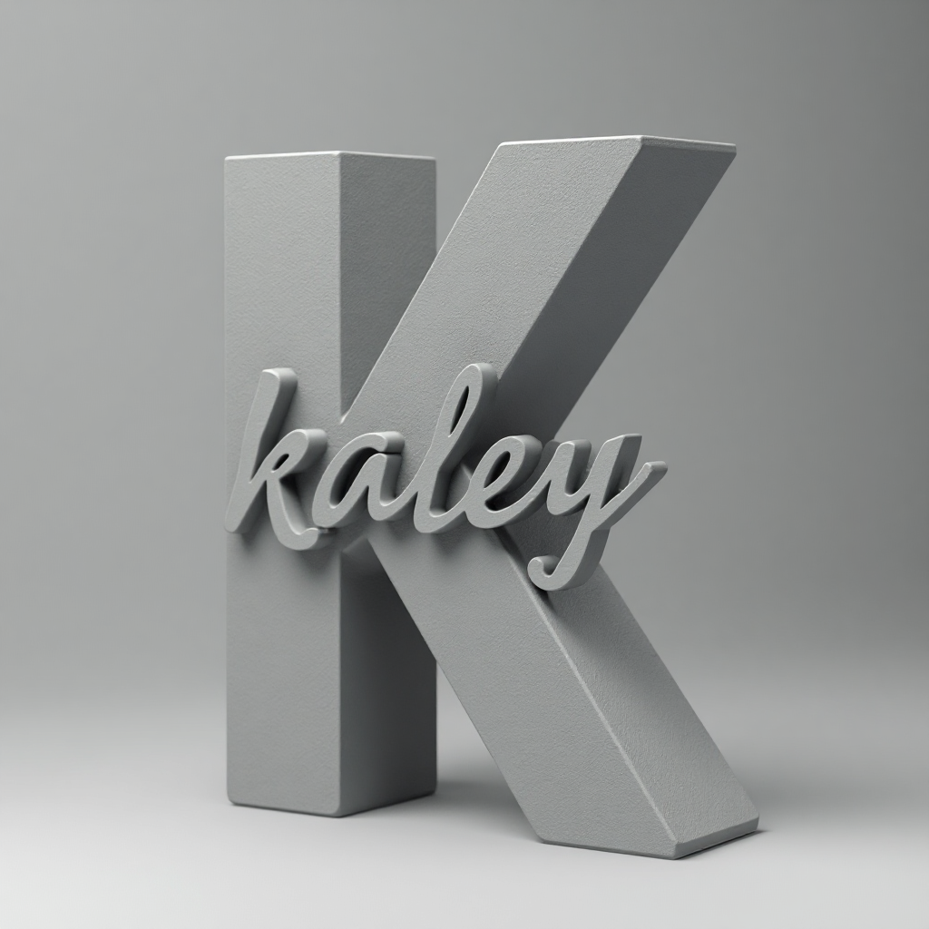 Letter K Name Plaque free 3D printable STL
