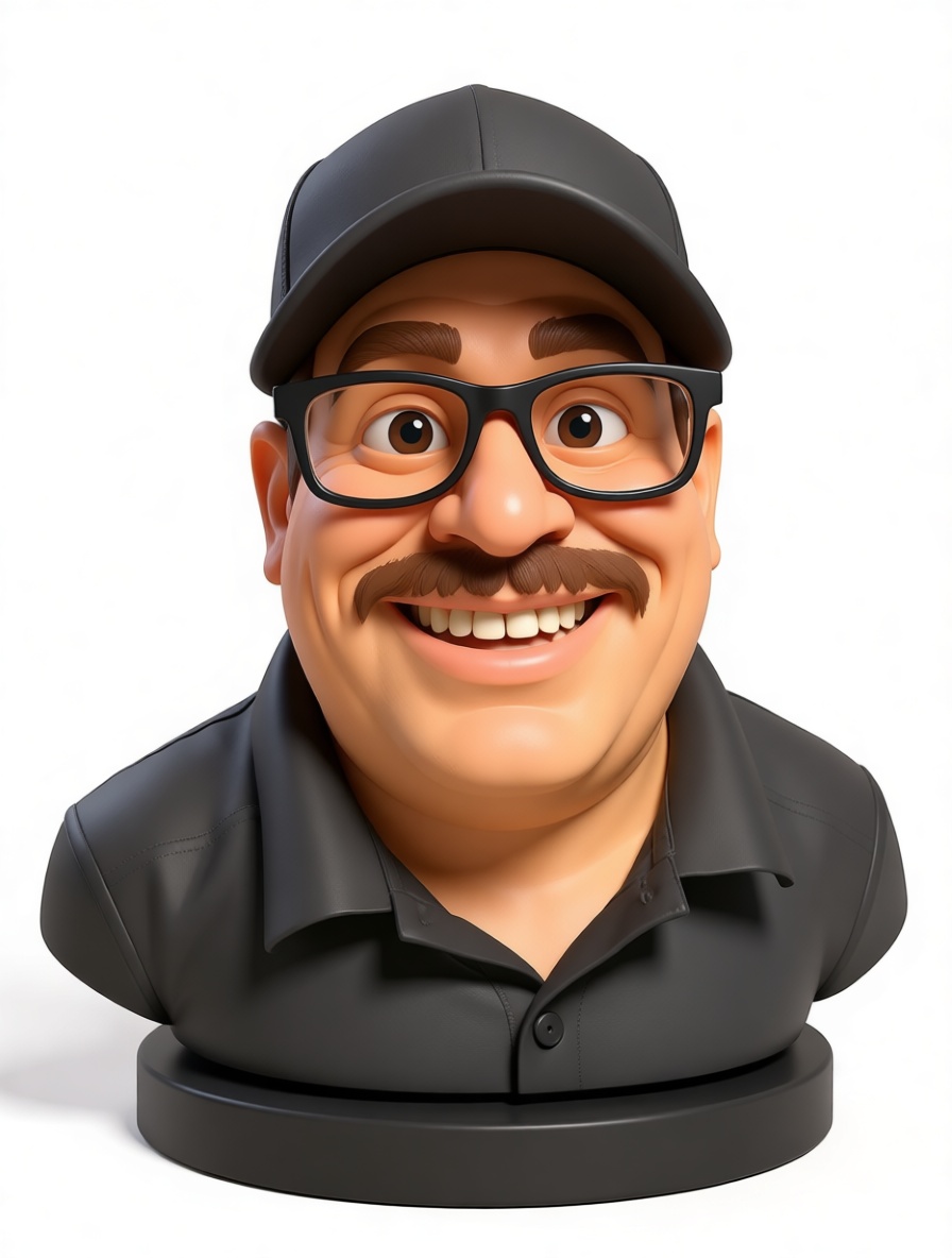 Happy Man Bust free 3D printable STL