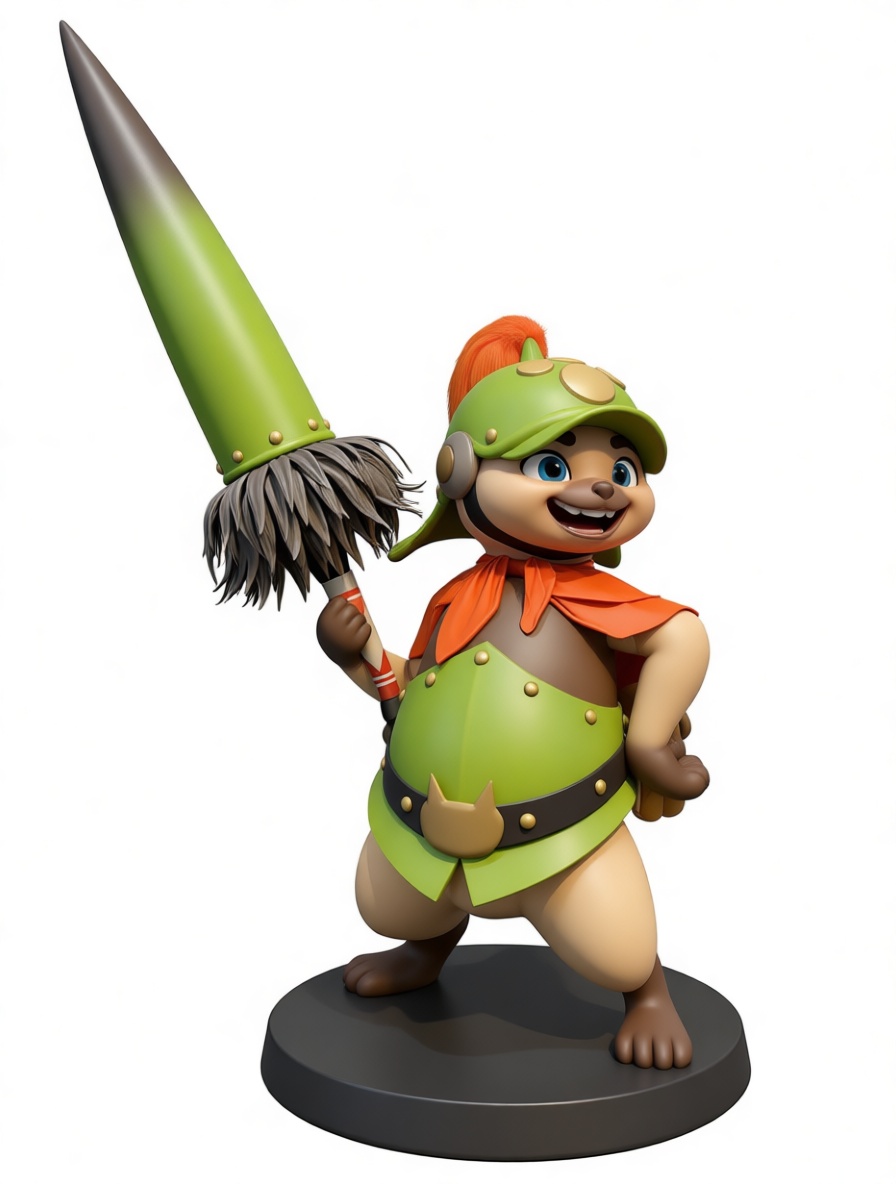 Basil Brush Warrior Figurine free 3D printable STL
