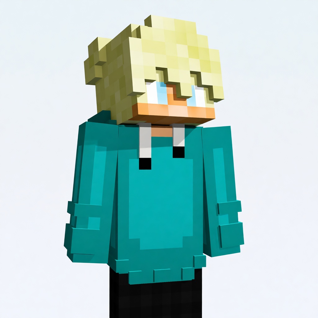 Minecraft Blonde Character Figurine free 3D printable STL