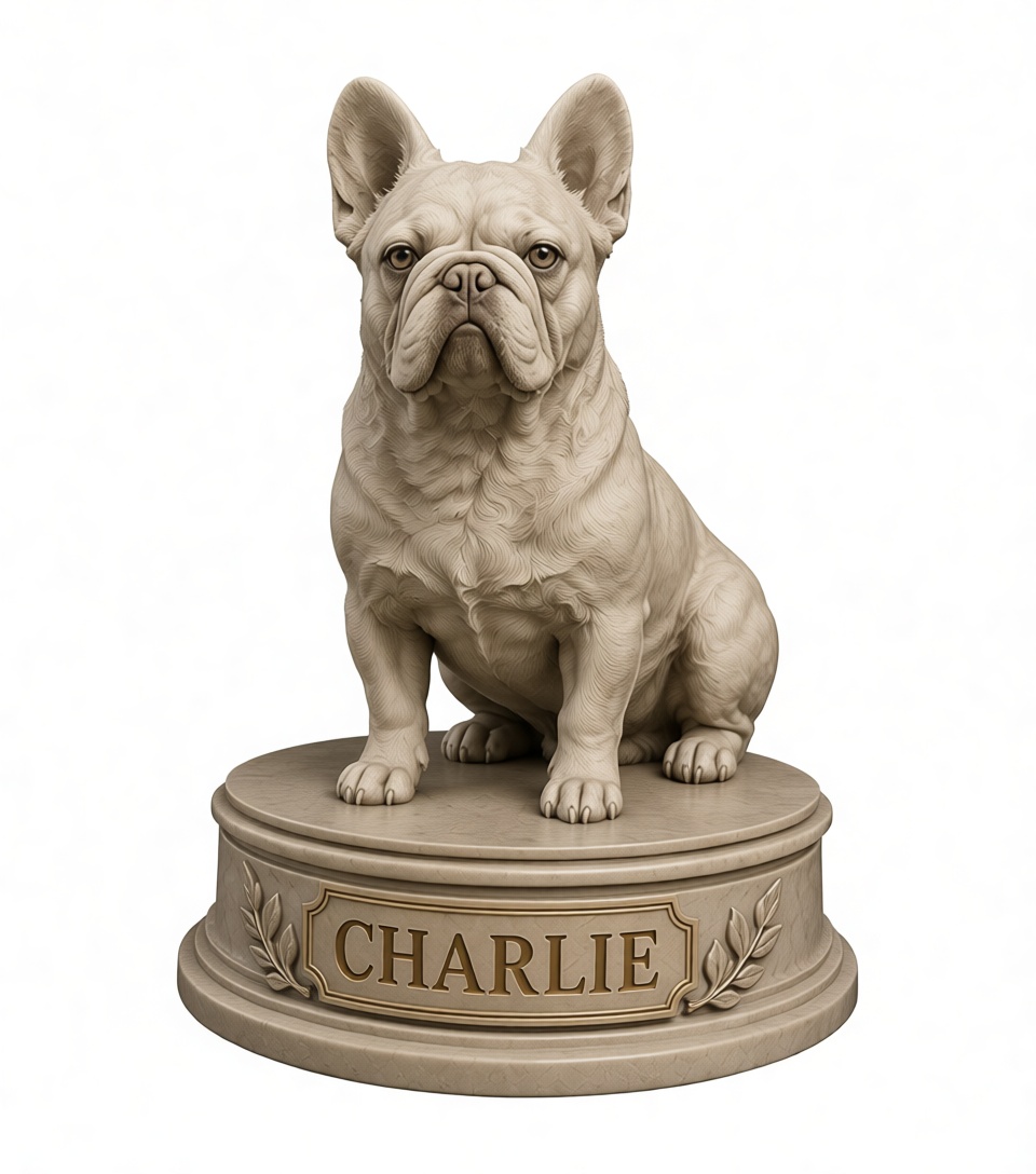 French Bulldog Figurine - Free 3D Printable STL File
