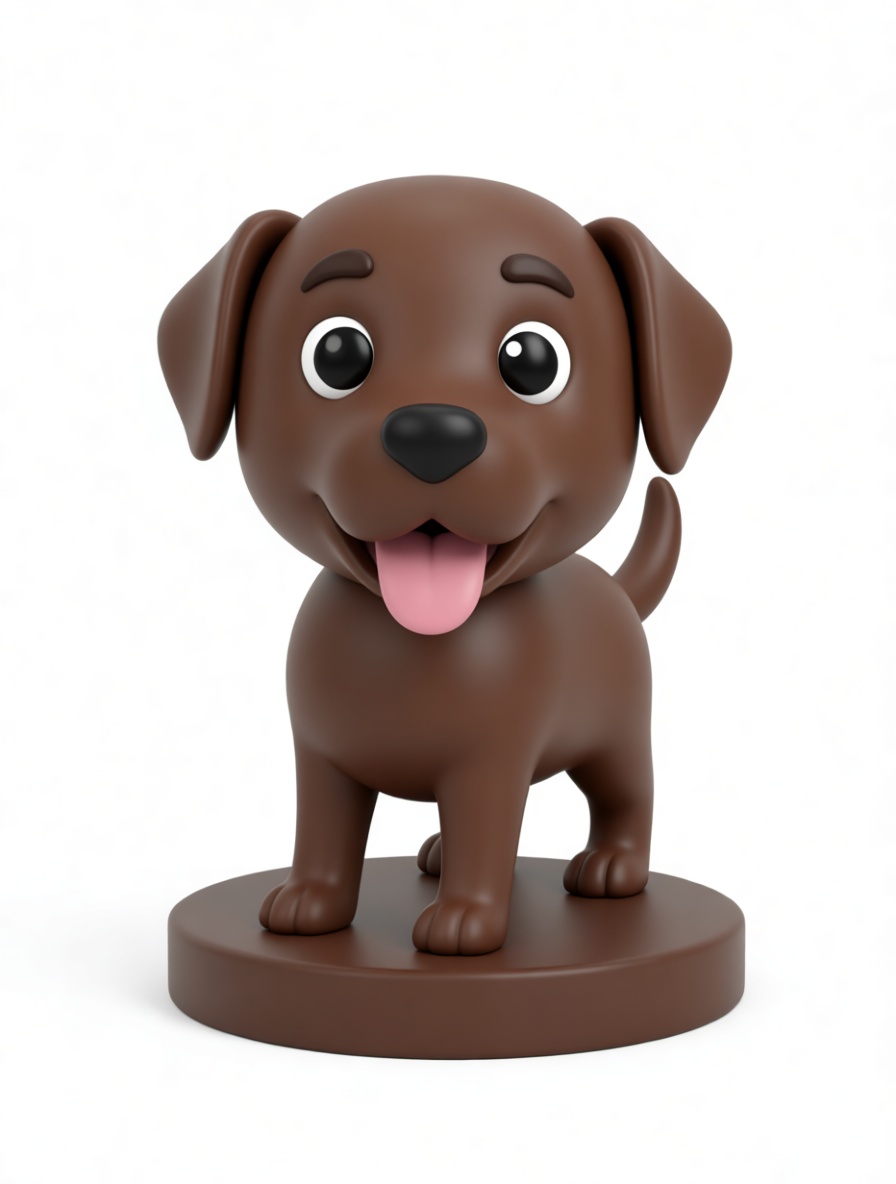 Chocolate Labrador Figurine free 3D printable STL