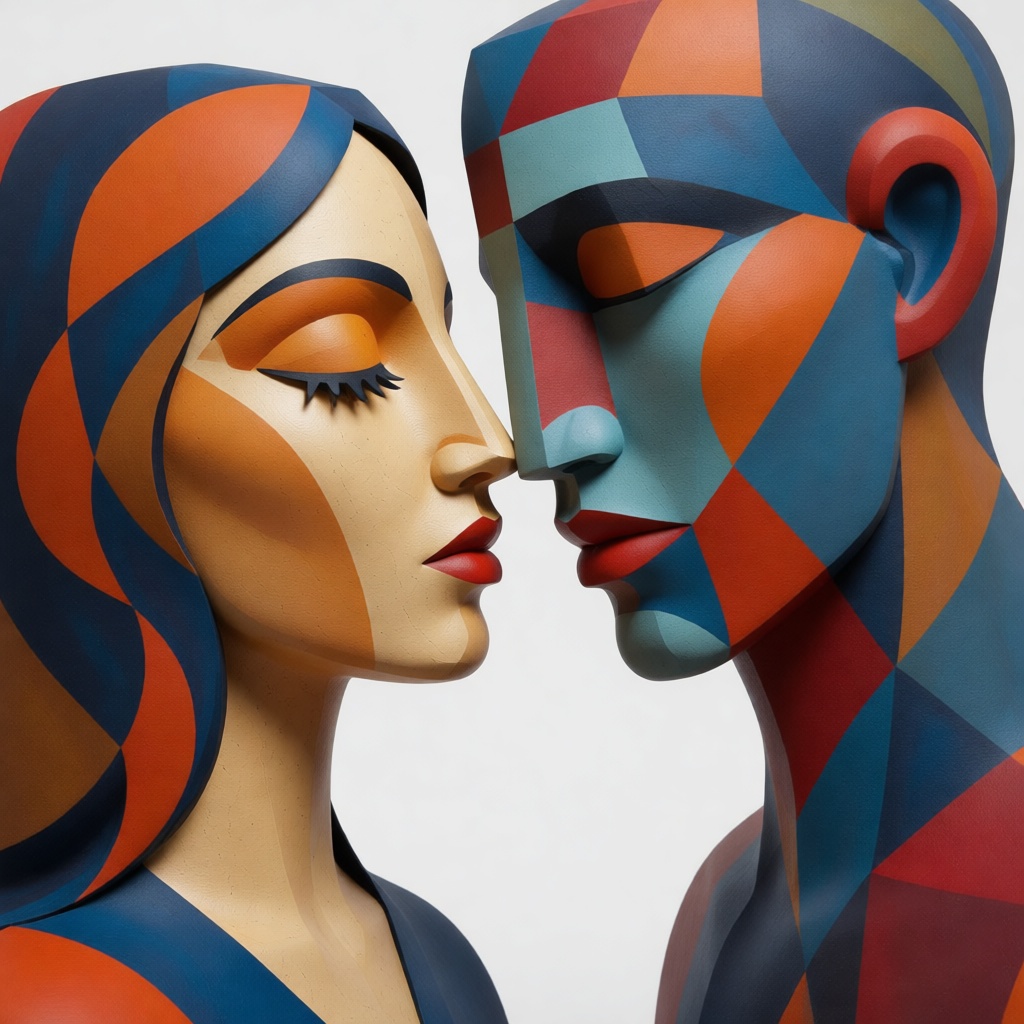 Abstract Couple Busts free 3D printable STL