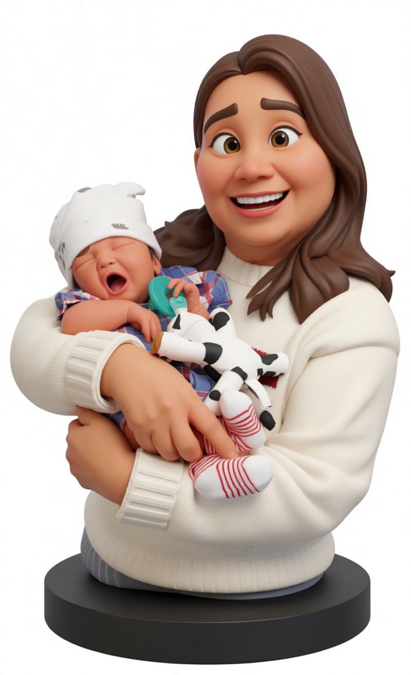 Mother Holding Baby Figurine free 3D printable STL