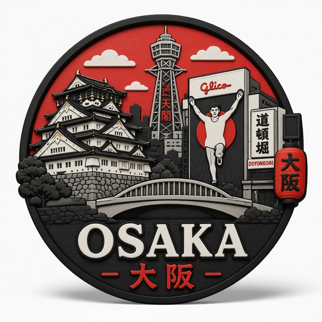 Osaka Cityscape Plaque free 3D printable STL