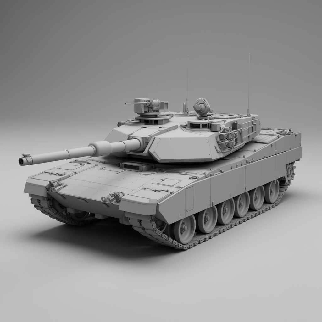 M1 Abrams Tank Model free 3D printable STL
