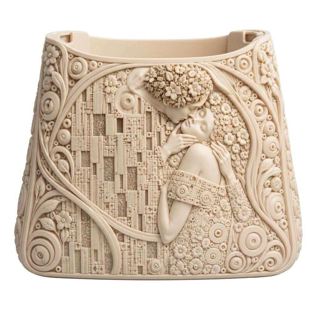 The Kiss Relief Sculpture free 3D printable STL