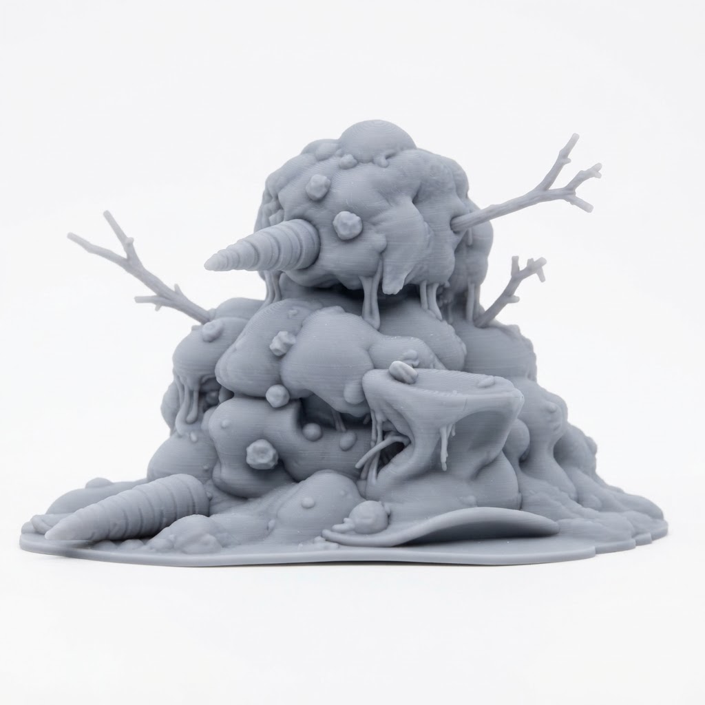 Rotting Snowman Figurine free 3D printable STL