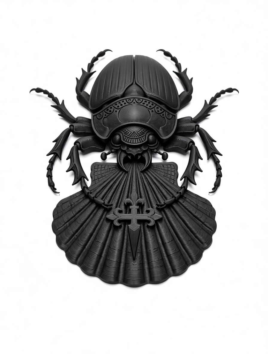 Scarab Beetle Wall Sculpture free 3D printable STL