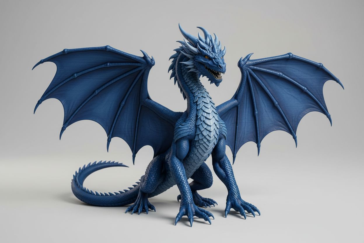 Blue Dragon Figurine free 3D printable STL