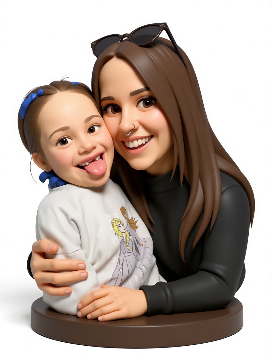 Mother and Daughter Bust free 3D printable STL