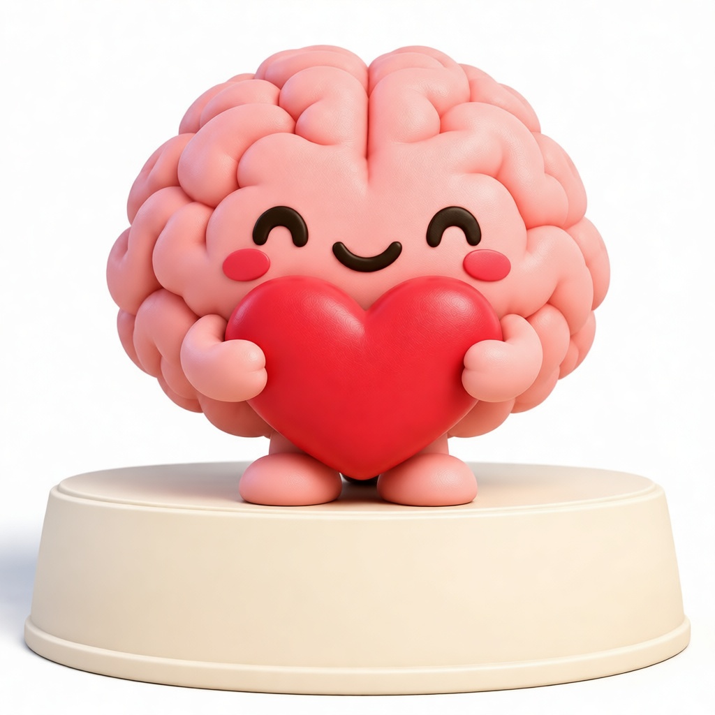 Cute Brain Figurine free 3D printable STL