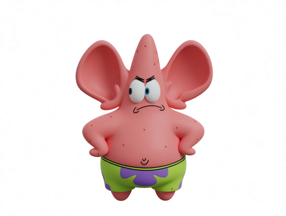 Patrick Star Mouse Figurine free 3D printable STL