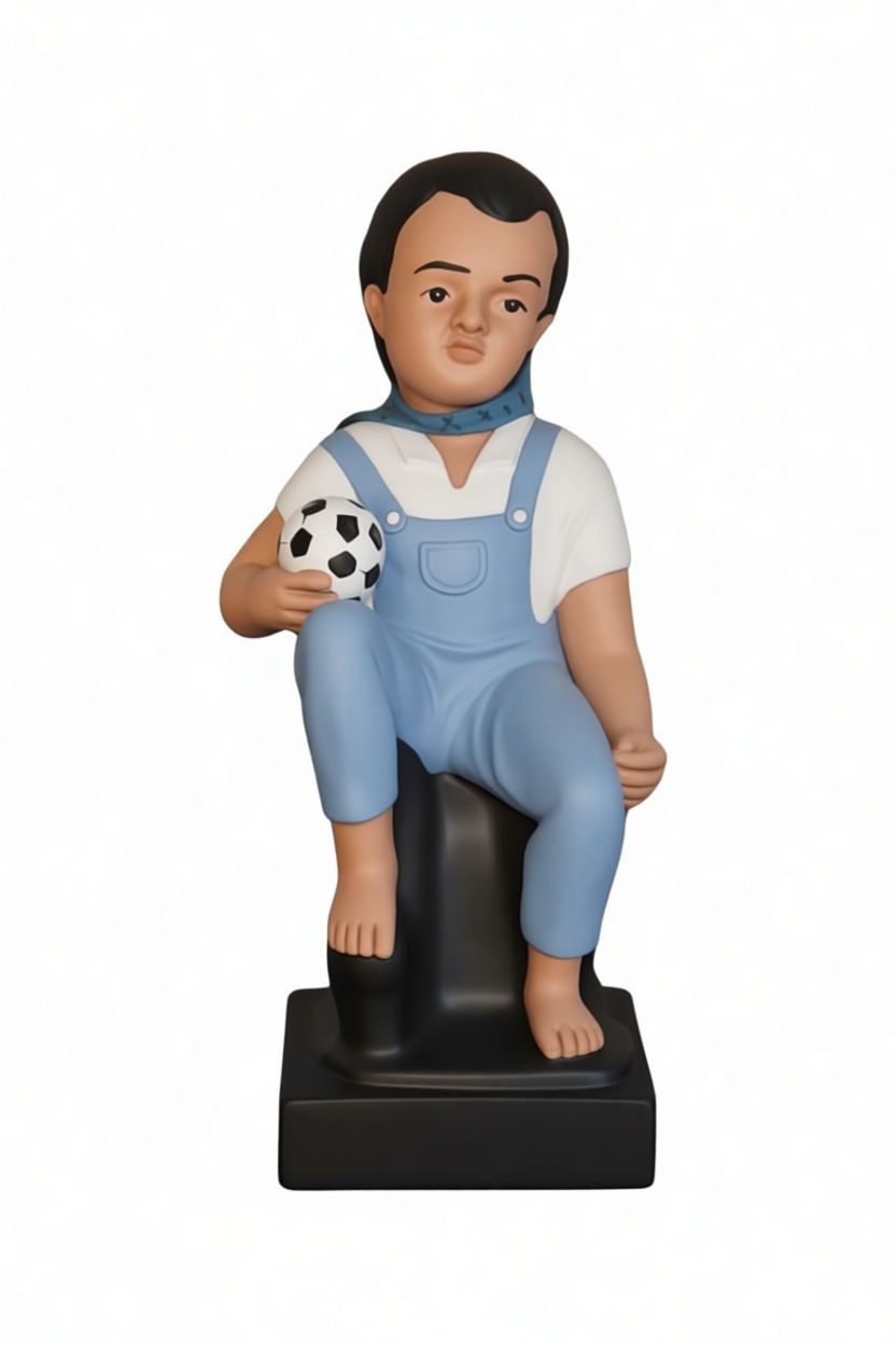 Boy with Soccer Ball Figurine free 3D printable STL