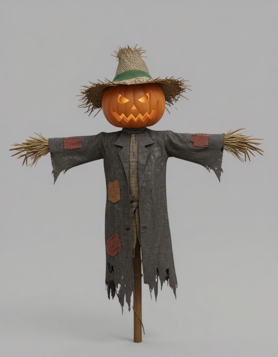 Jack-o'-Lantern Scarecrow free 3D printable STL