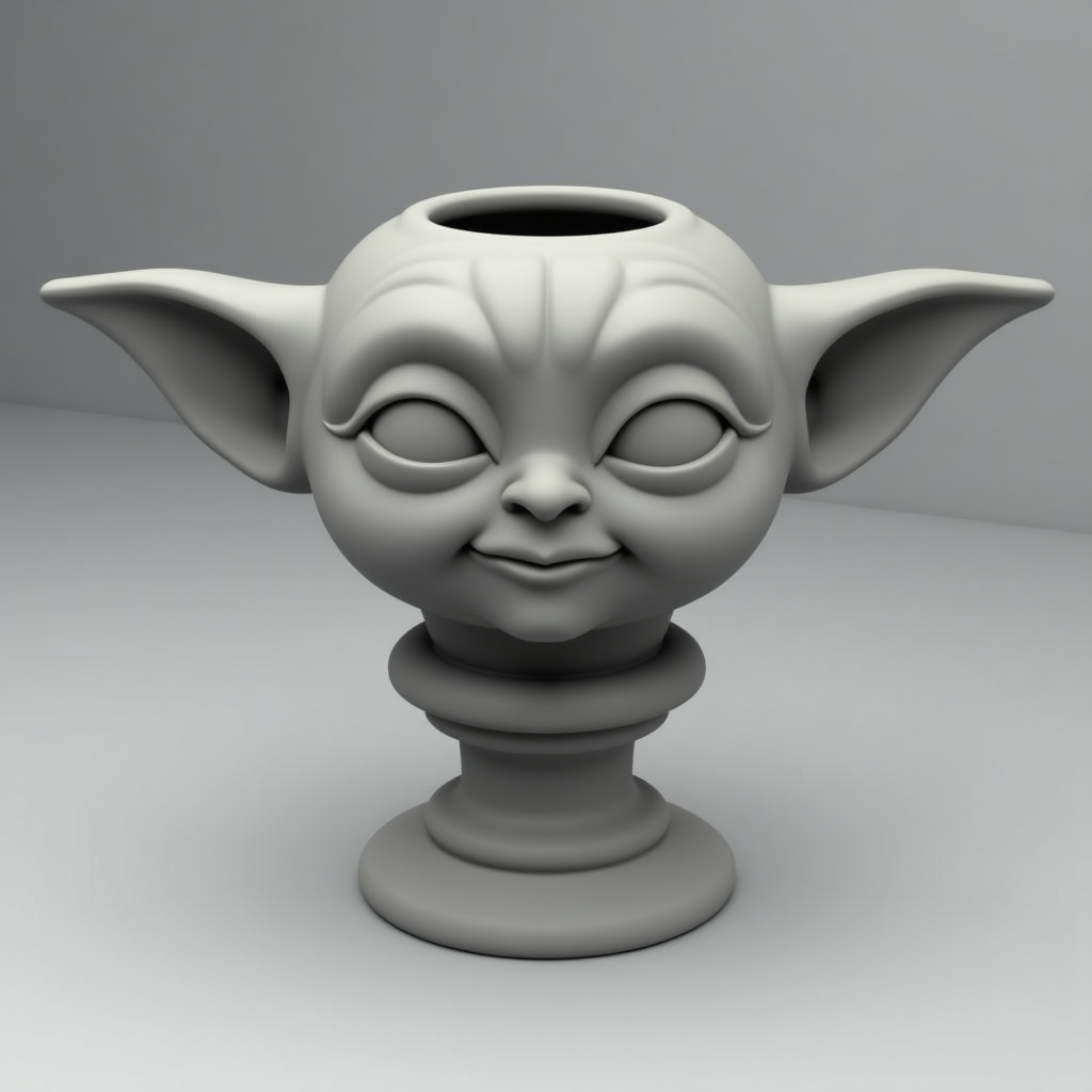 Yoda Vase Design free 3D printable STL