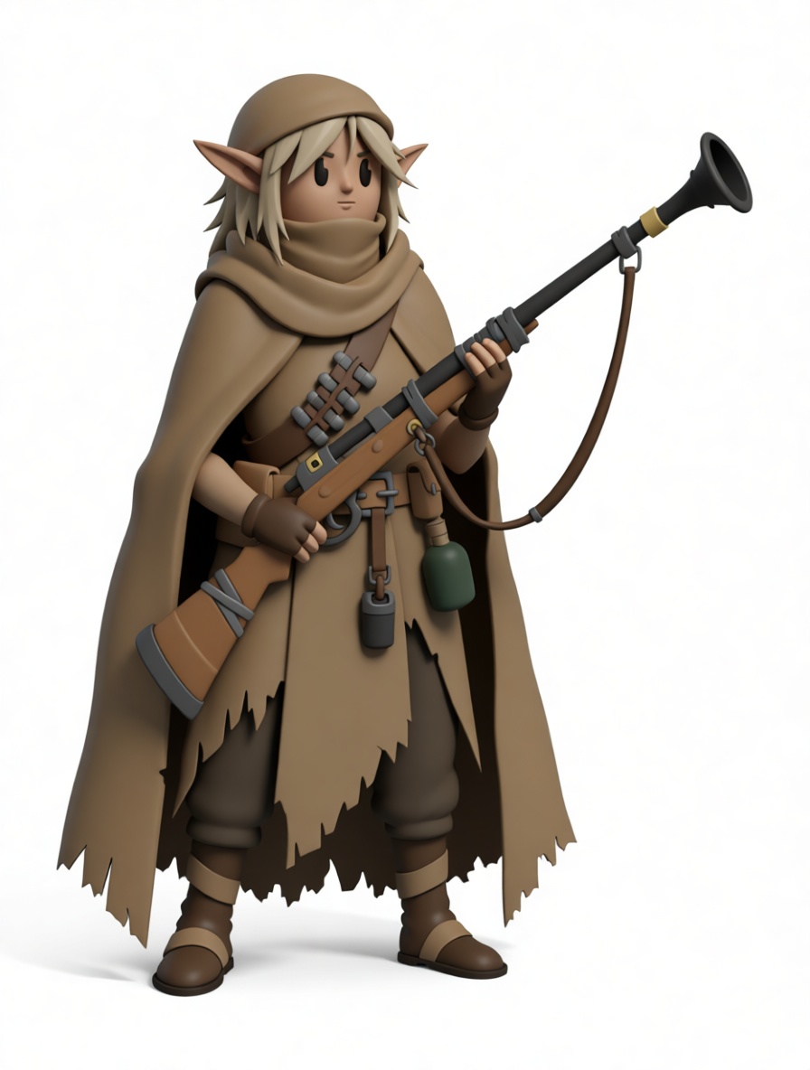 Elf Ranger Figurine free 3D printable STL