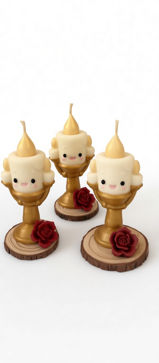 Lumière Candle Figurine free 3D printable STL