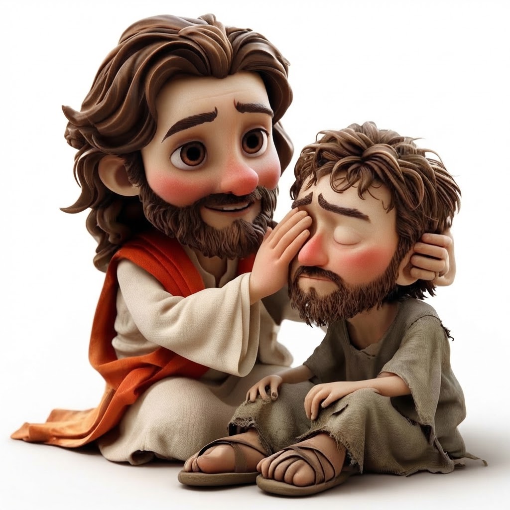 Jesus Healing Figurine free 3D printable STL
