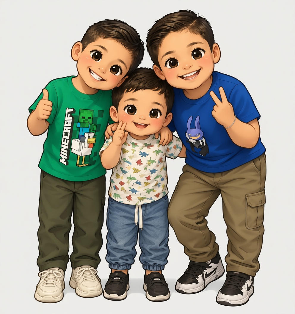 Three Boys Figurine free 3D printable STL