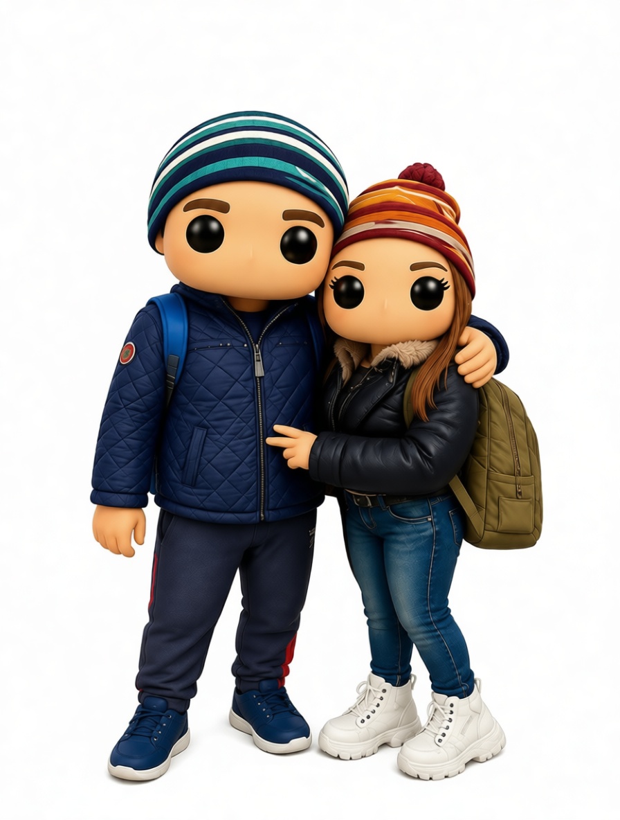 Couple Winter Figurines free 3D printable STL