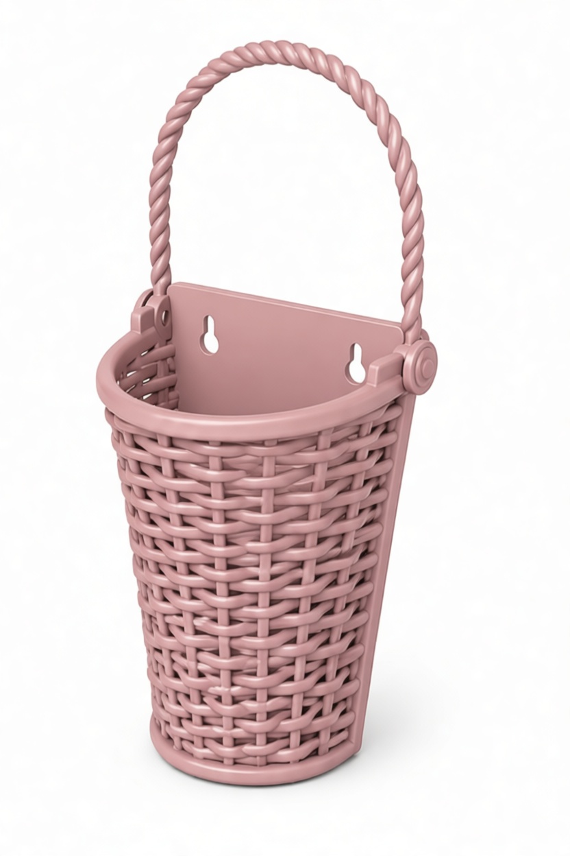 Wall Mounted Wicker Basket free 3D printable STL