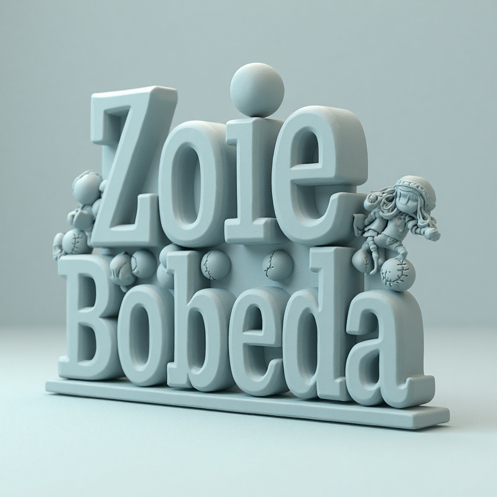 Zoie Bobeda Nameplate free 3D printable STL