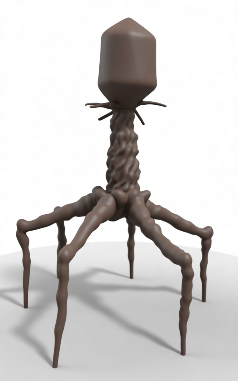 Bacteriophage Virus Model free 3D printable STL