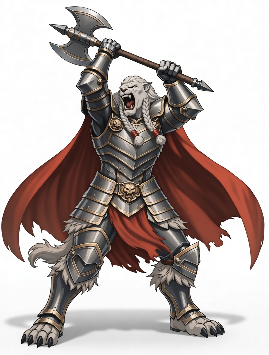 White Lion Warrior Figurine free 3D printable STL