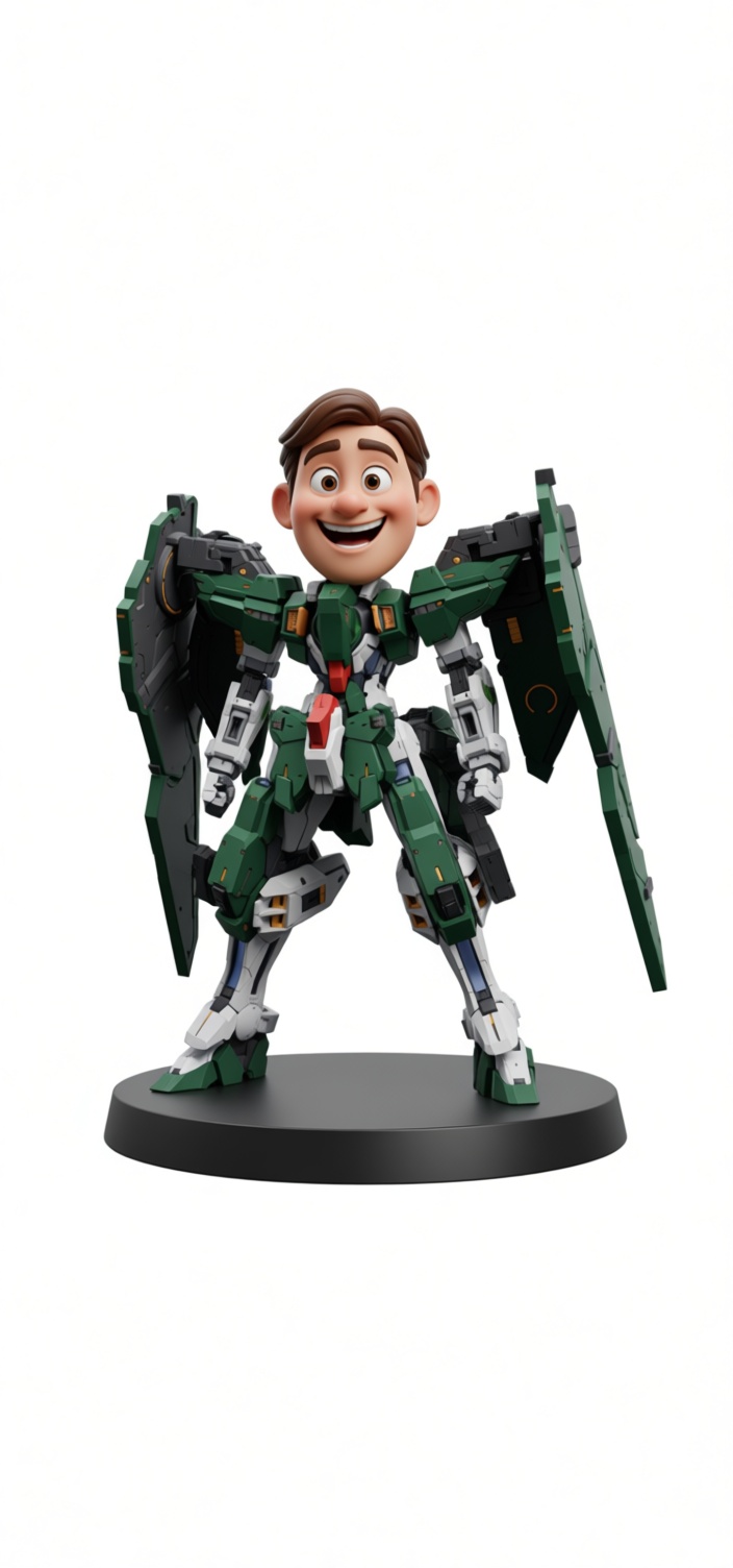 Happy Man Mecha Figurine free 3D printable STL