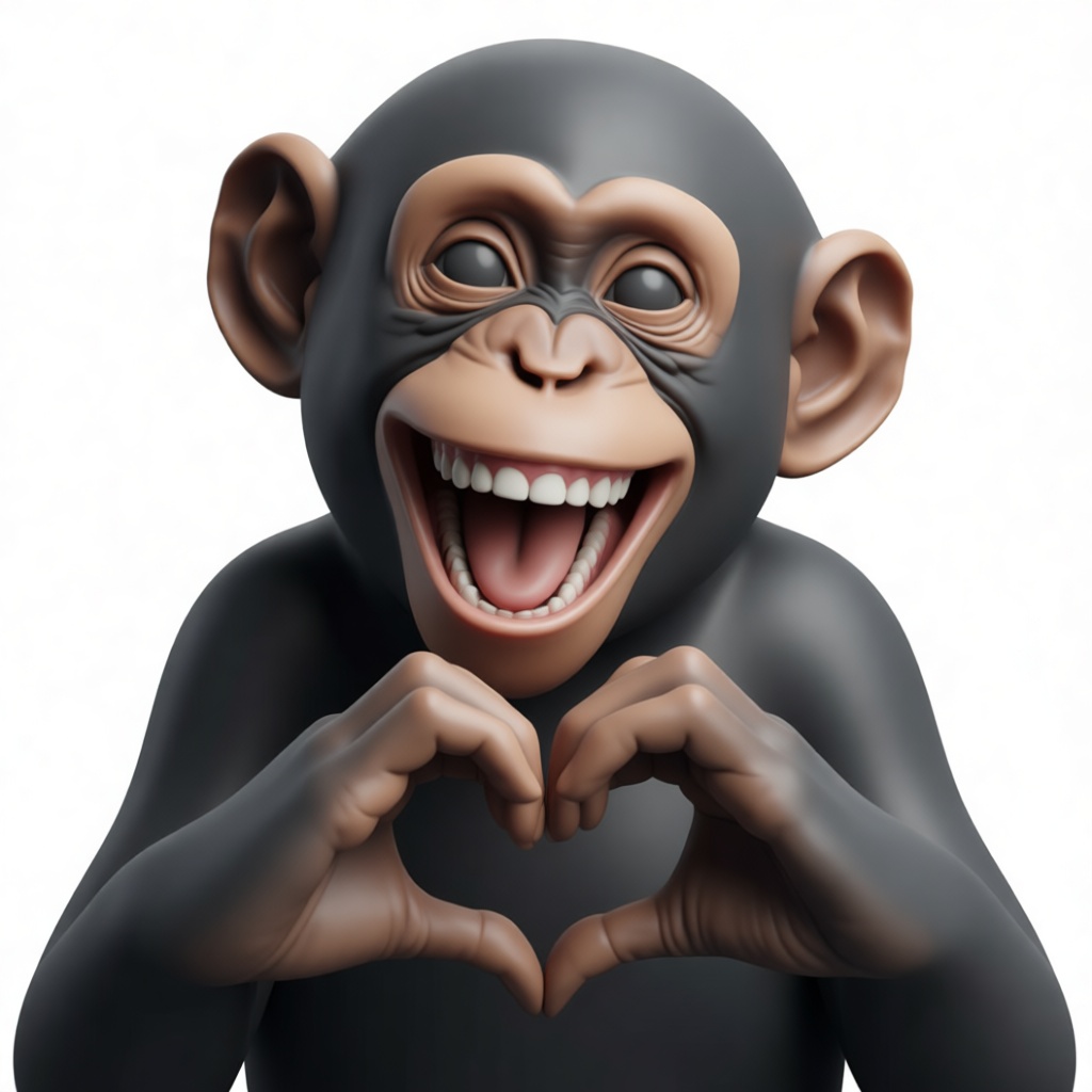 Chimpanzee Heart Figurine free 3D printable STL