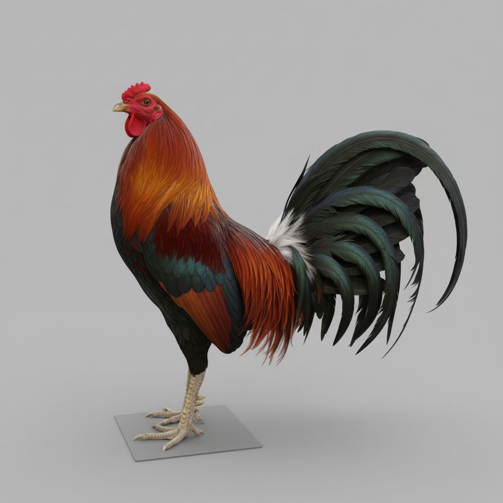 Rooster Figurine free 3D printable STL