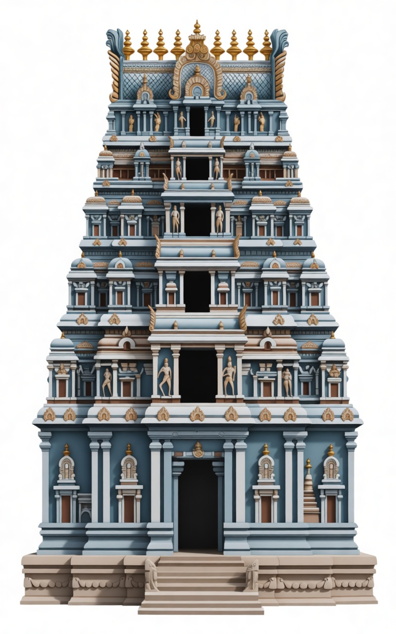 Dravidian Temple Tower Model free 3D printable STL