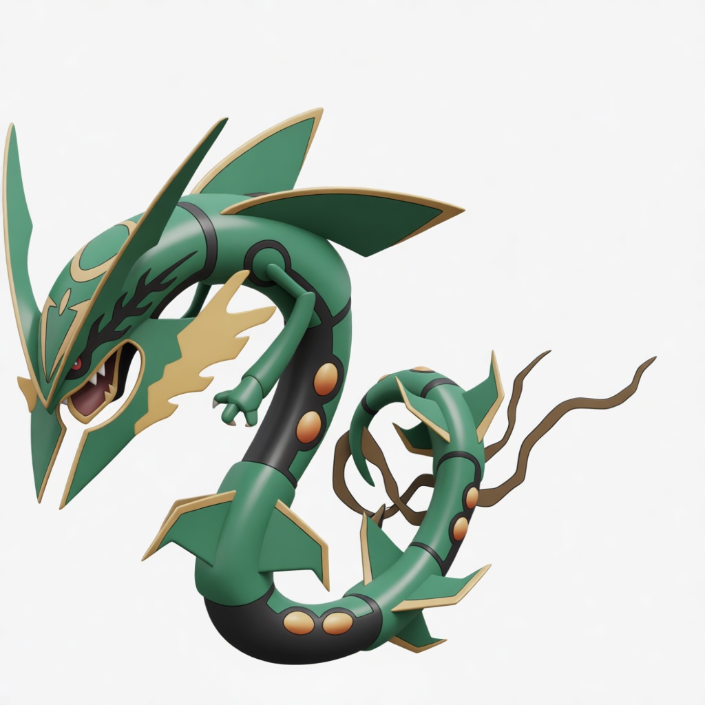 Rayquaza Pokemon Figurine free 3D printable STL