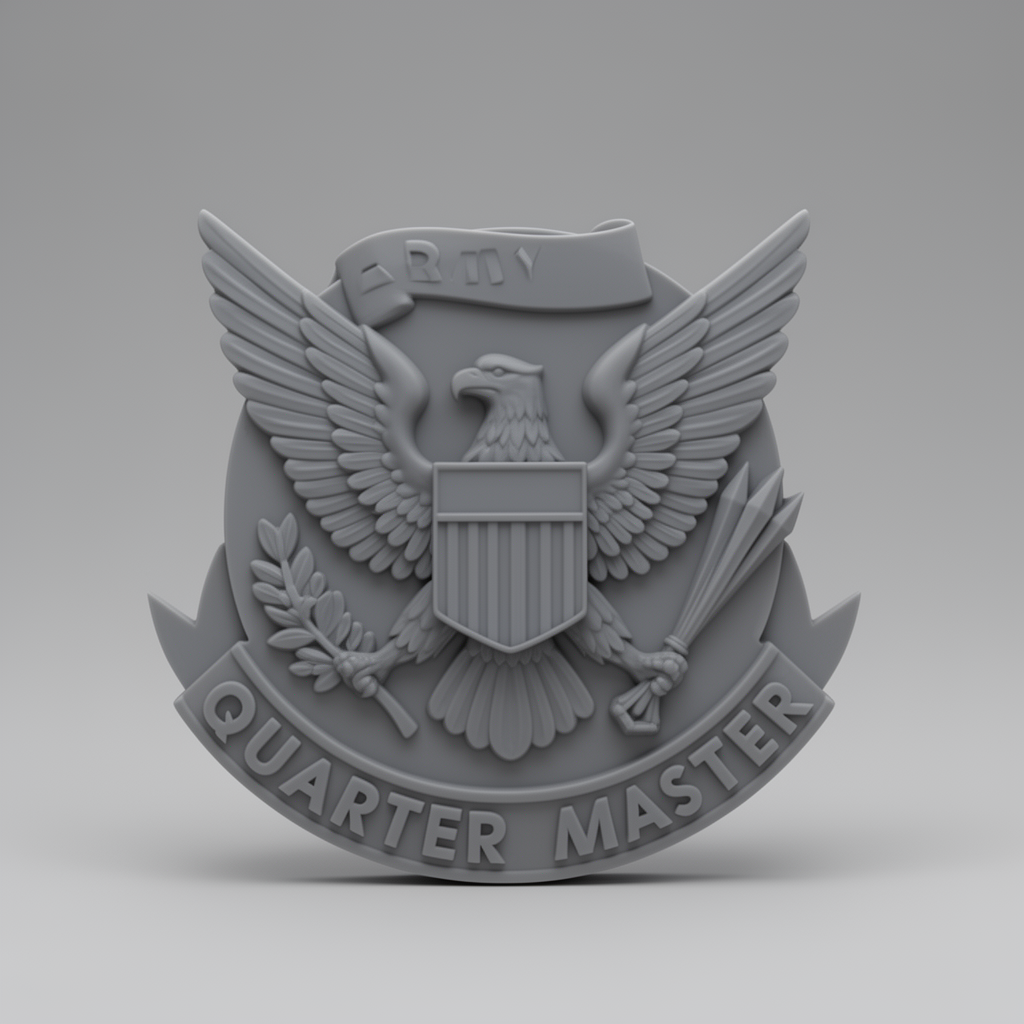 Army Quartermaster Emblem free 3D printable STL