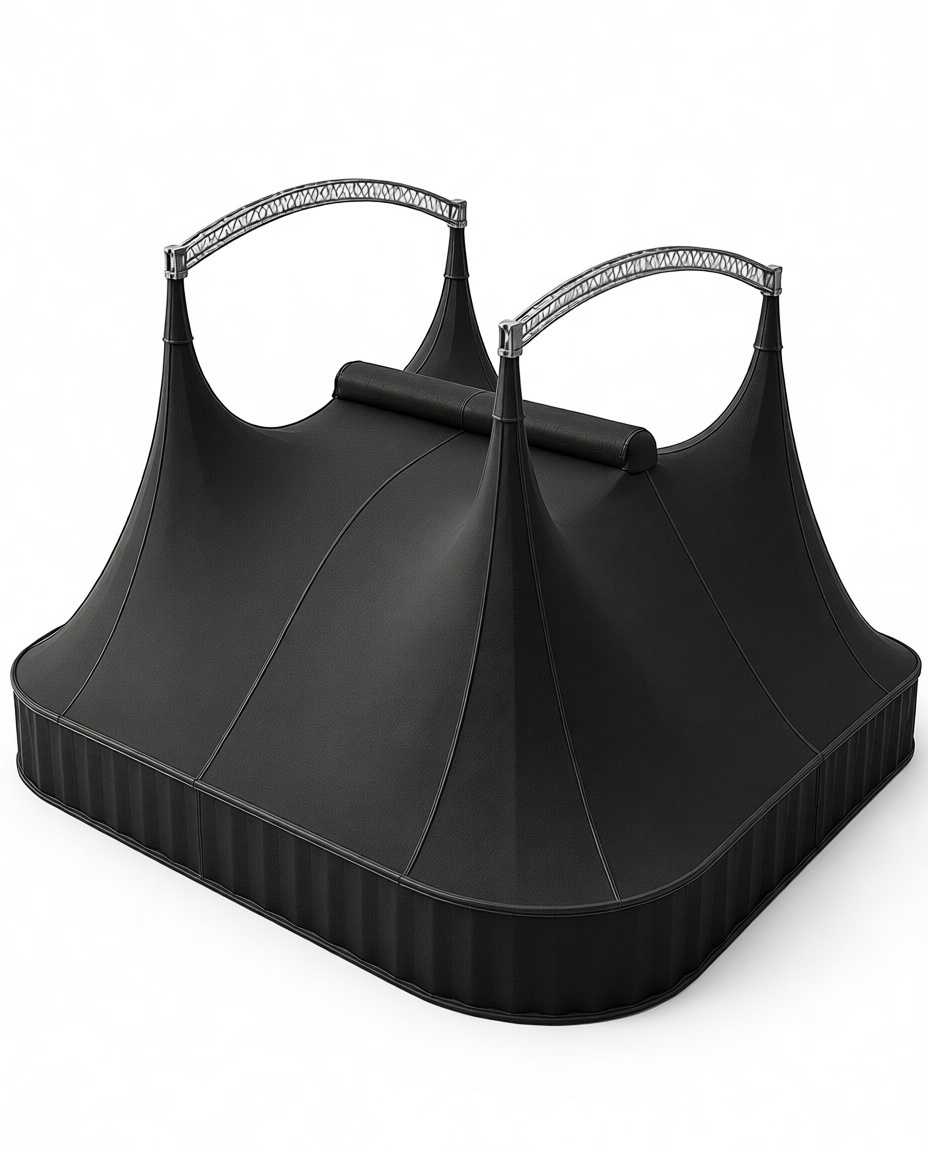 Four-Tent Circus Tent Model free 3D printable STL