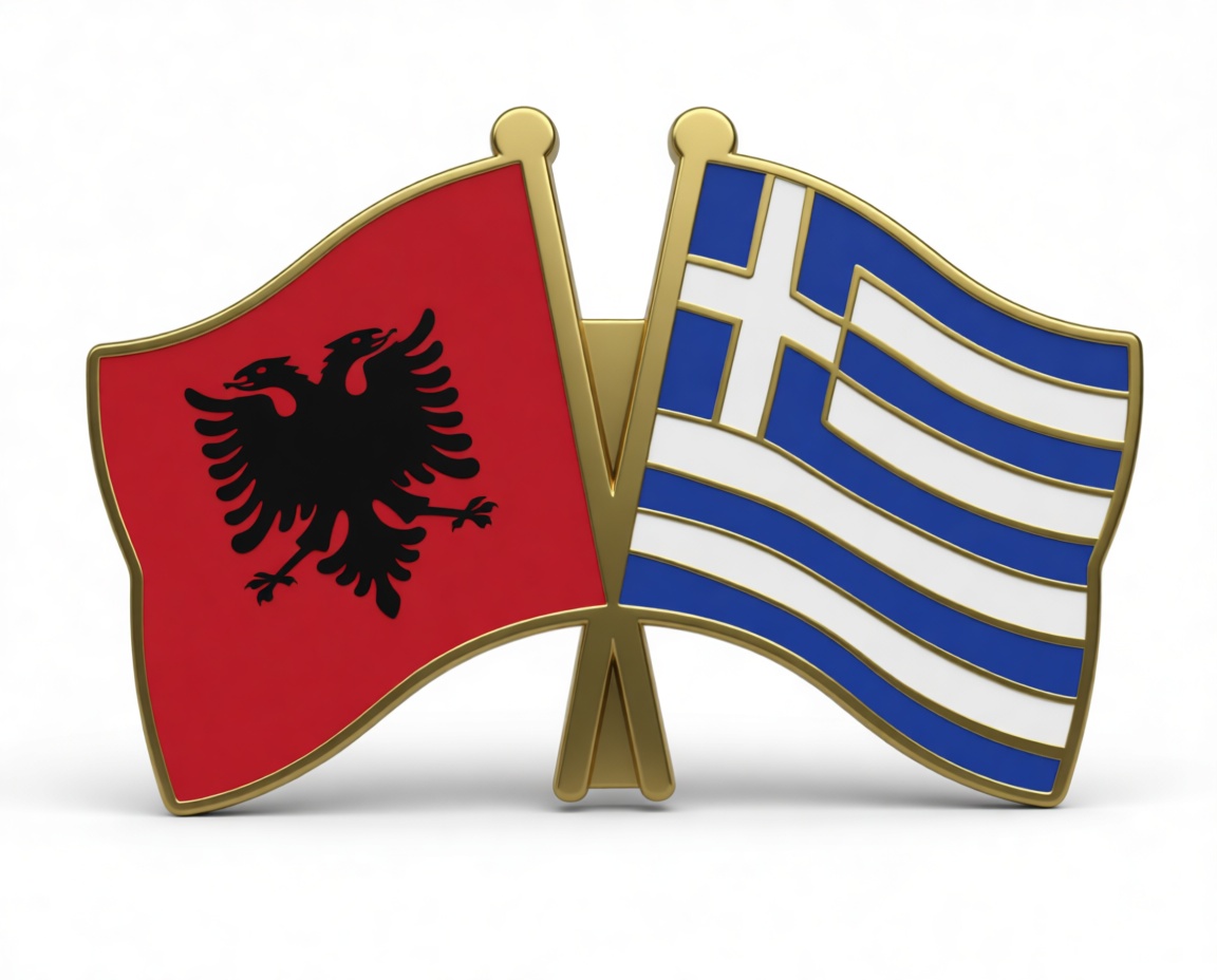 Albania Greece Flag Pin free 3D printable STL