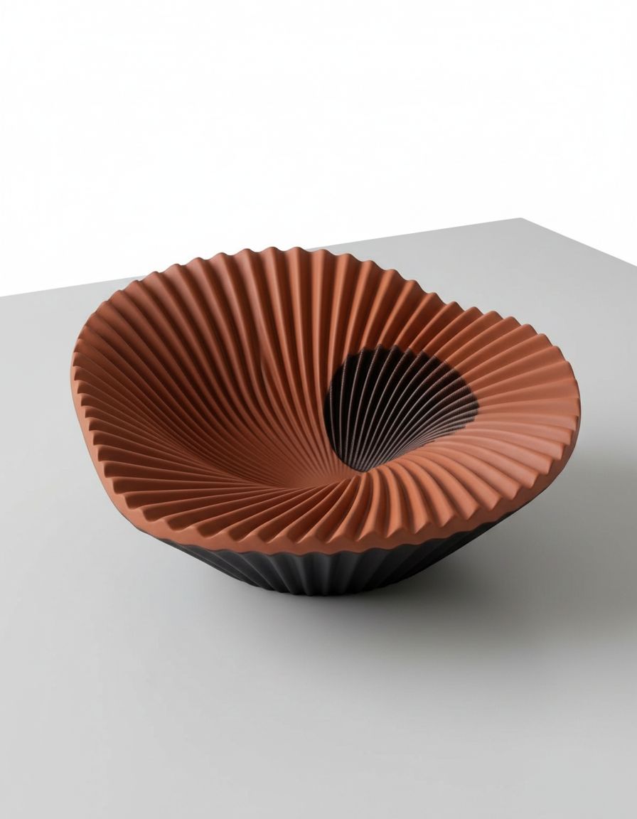 Spiral Wave Bowl free 3D printable STL