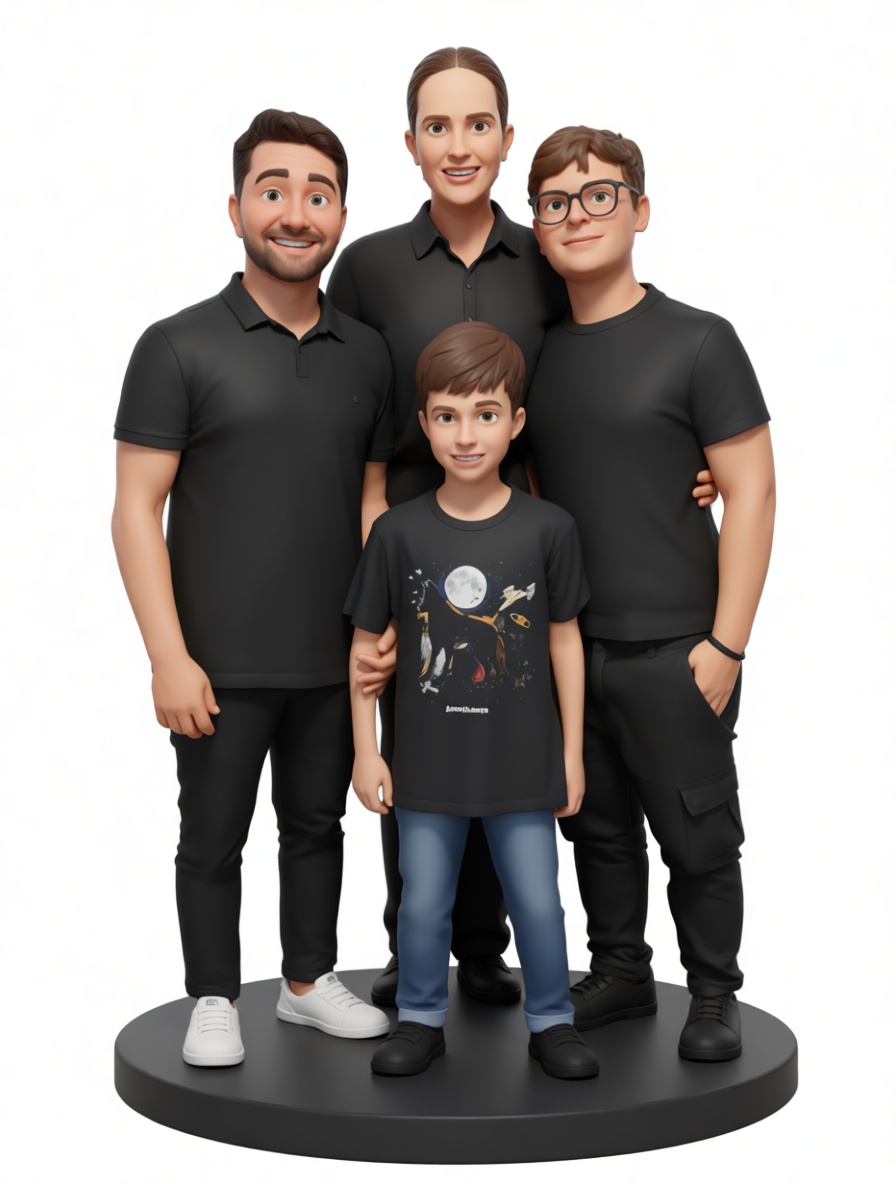 Family Group Miniature free 3D printable STL